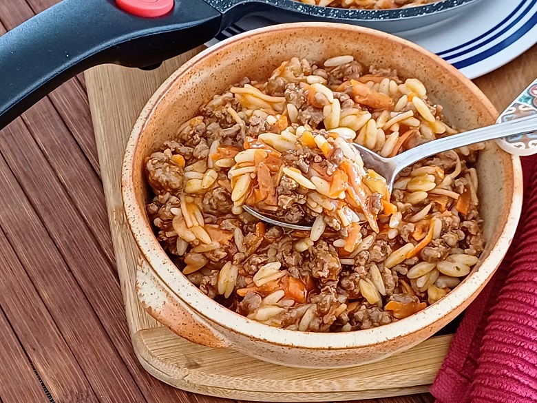 Israeli couscous bolognese