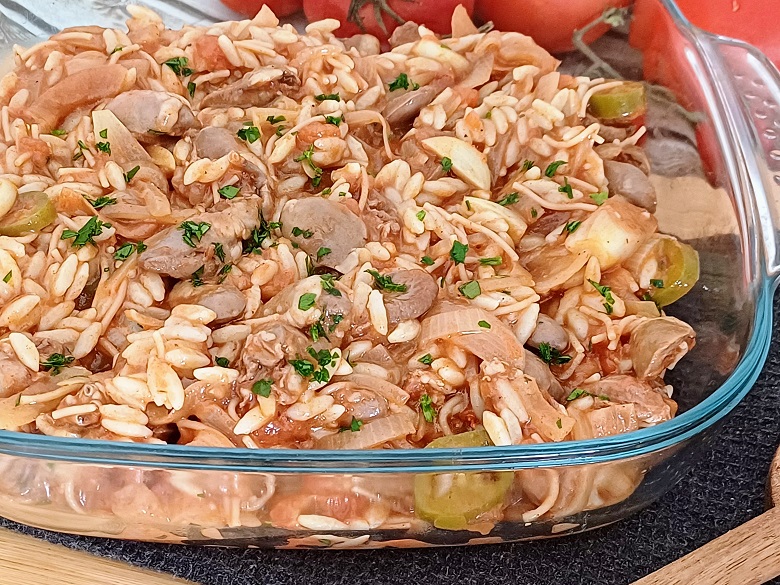 Chicken Hearts With Israeli Couscous
