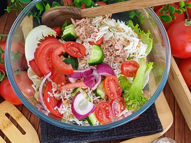 Tuna Rice and Vegetable Salad
