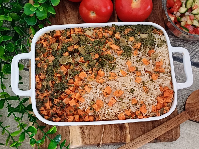 Oven Baked Rice With Carrots