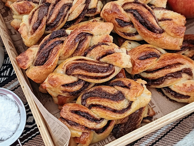 Mini Chocolate Yeast Rugelach