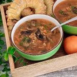 Barley and mushroom soup