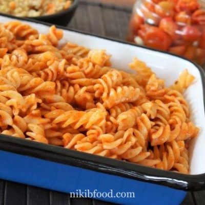 Stir fry wings and spaghetti