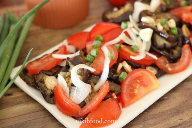 Marinated Eggplant and Tomato Salad