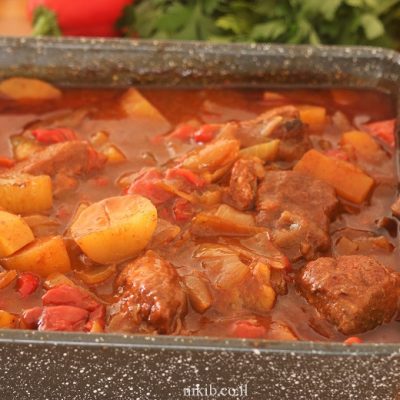 Beef and Potatoes in the Oven