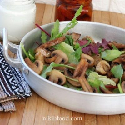 Mushroom on salad