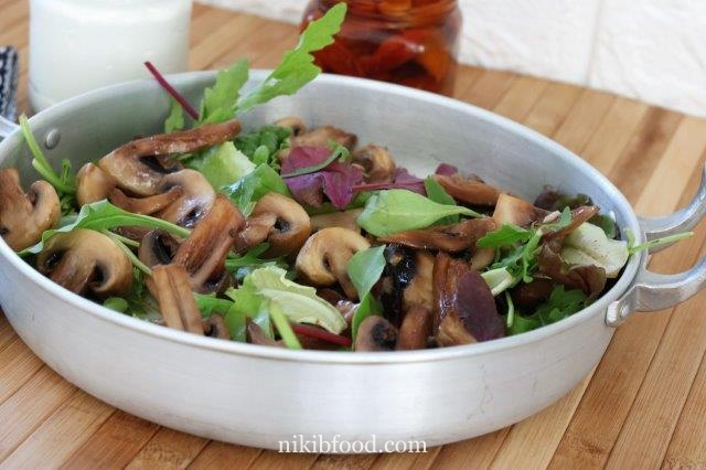 Mushroom on salad