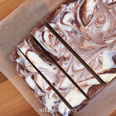 Marbled chocolate cheesecake brownies