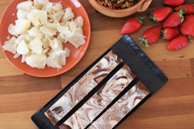 Marbled chocolate cheesecake brownies