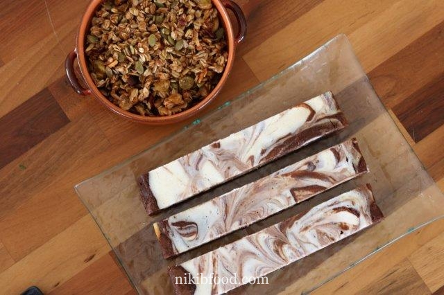 Marbled chocolate cheesecake brownies