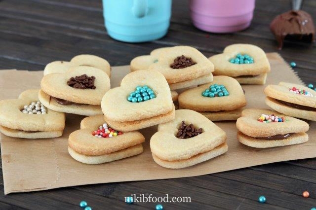 Chocolate cookies with sprinkles