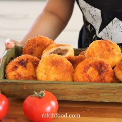 Potato and meat patties