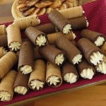 Waffle Rolls With Creamy Filling