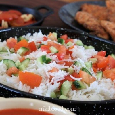 Hot Rice and Tomato Salad