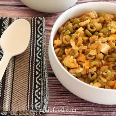 Chicken thigh with olives