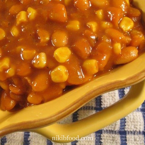 casserole with beans and rice