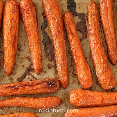 Maple roasted carrots
