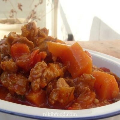 Turkey with Red Lentils