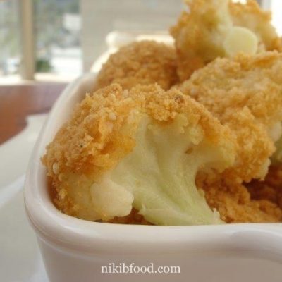 Baked cauliflower bechamel sauce