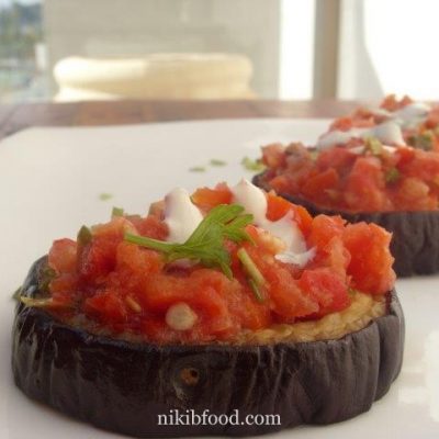 roasted eggplant with tahini