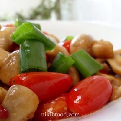 Sauteed mushrooms and cherry tomatoes