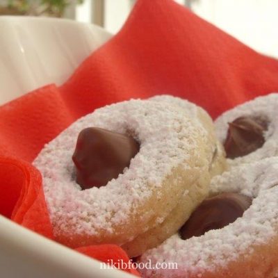 Cookies with chocolate and nuts