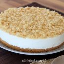 White chocolate crumb cheesecake