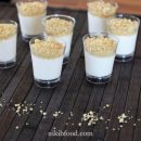 Mini cheese dessert in shot glasses